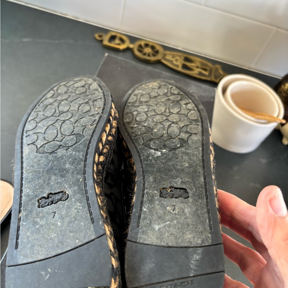 Coach Black Cleo Espadrille Mesh Slip-On - Picture 6 of 7